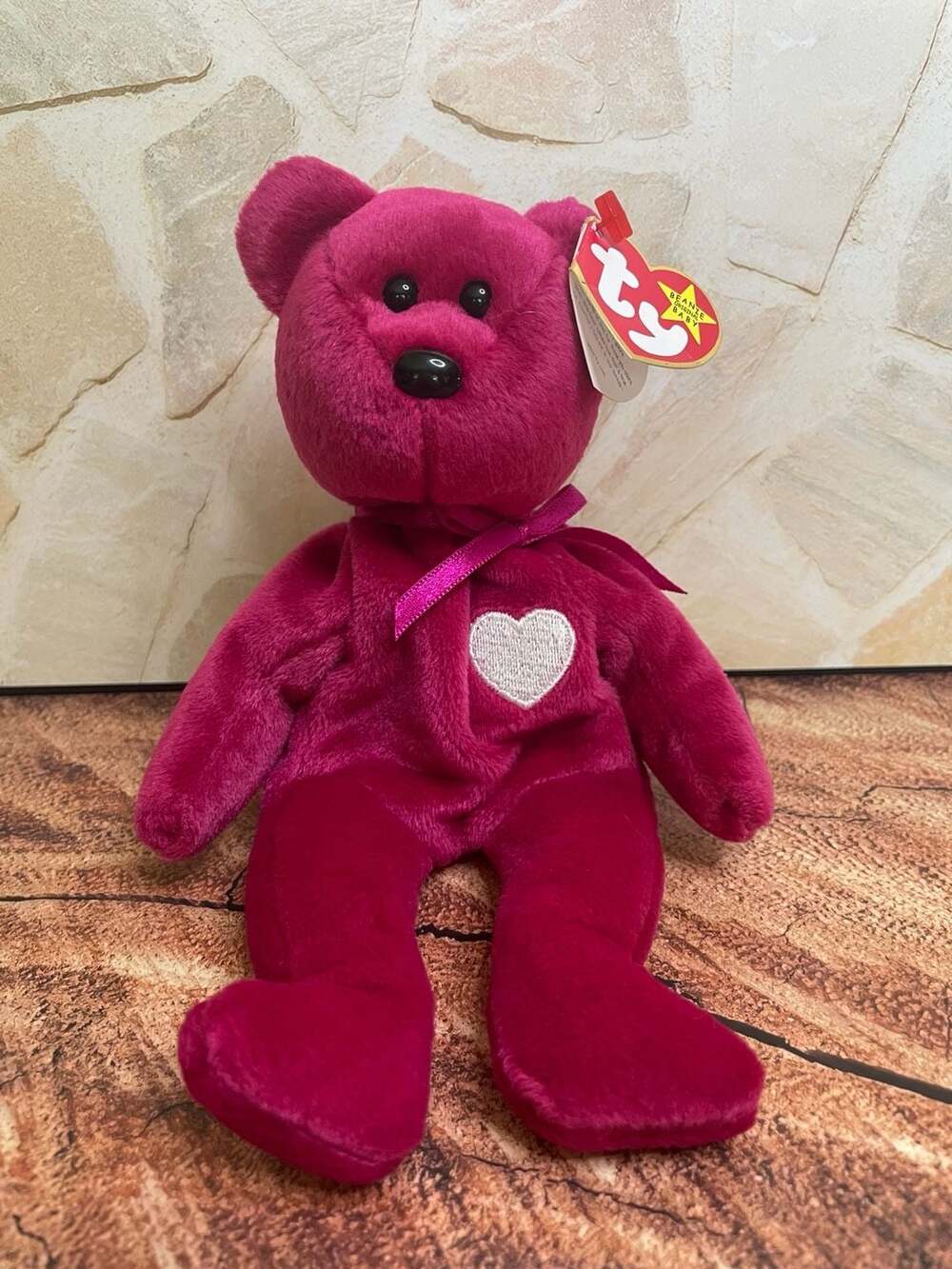 Ty Beanie Baby Valentina The Bear 1998 Plush